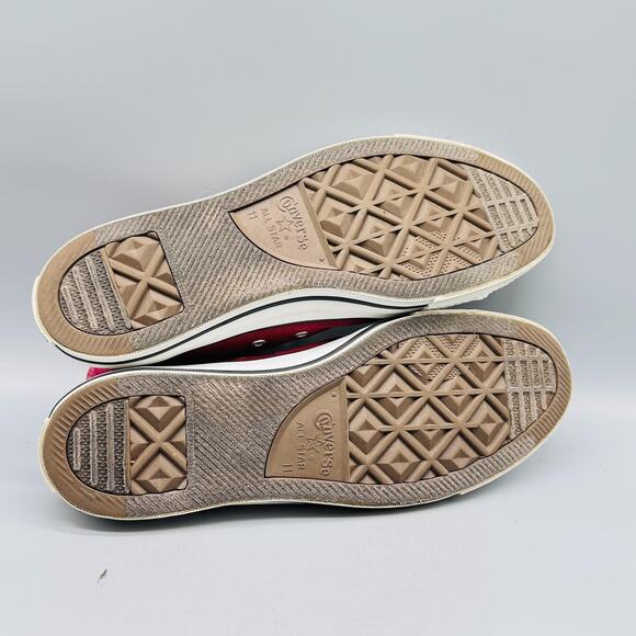 Converse Shoes Mens 11 Red Canvas Chuck Taylor All Star High Top Lace Up Sneaker - Picture 10 of 12